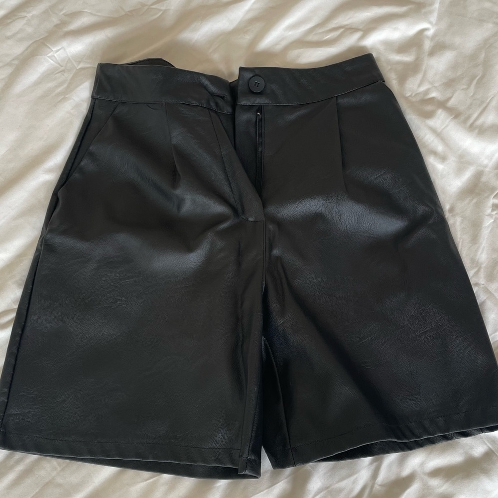 Vegan Leather Shorts